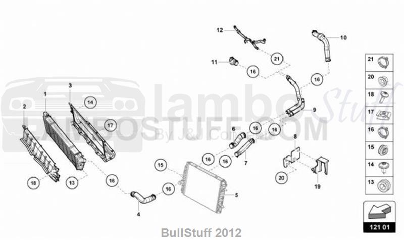 2016 Lamborghini HURACAN ZHONG 600-4 COUPE USA COOLER FOR COOLANT (121.01.00)